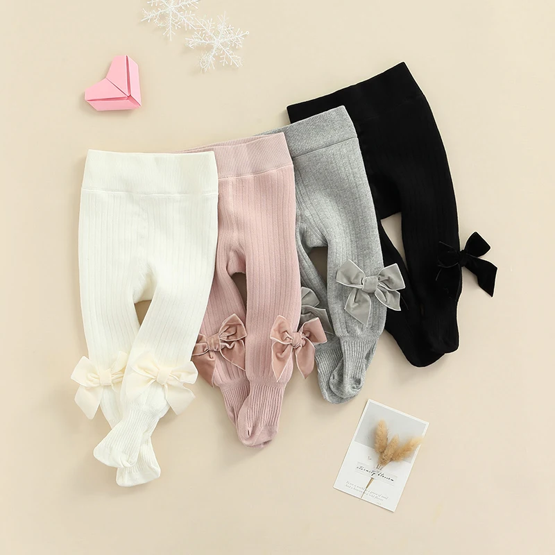 

Baby Kid Girls Tights Winter Warm Thick Soft Solid Color Leggings Stockings Bowknot Pantyhose for 3Month-10Y