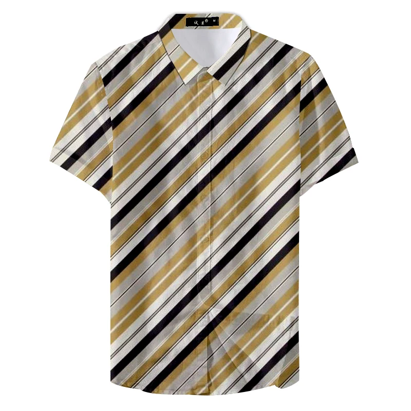 Мужская Повседневная рубашка с разноцветным геометрическим принтом лето 2019 |