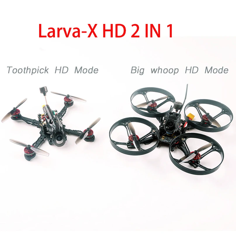 Happymodel Larva-X HD Micro FPV Дрон зубочистка HD и BWhoop HD 2 в 1 2-4S CRAZYBEE F4FR PRO V3.0 Контроллер полета черепаха камера