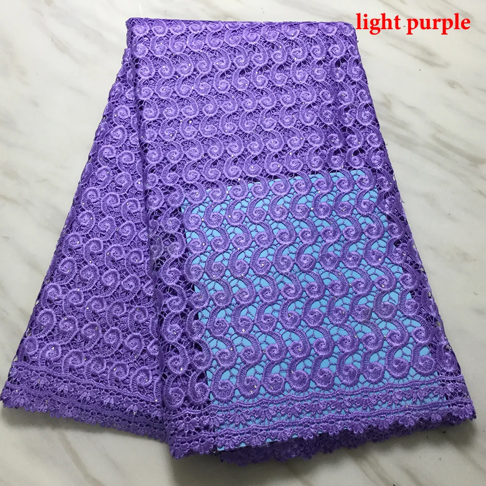Аква Высокое качество Африканский тюль гипюр шнур кружевной ткани последние