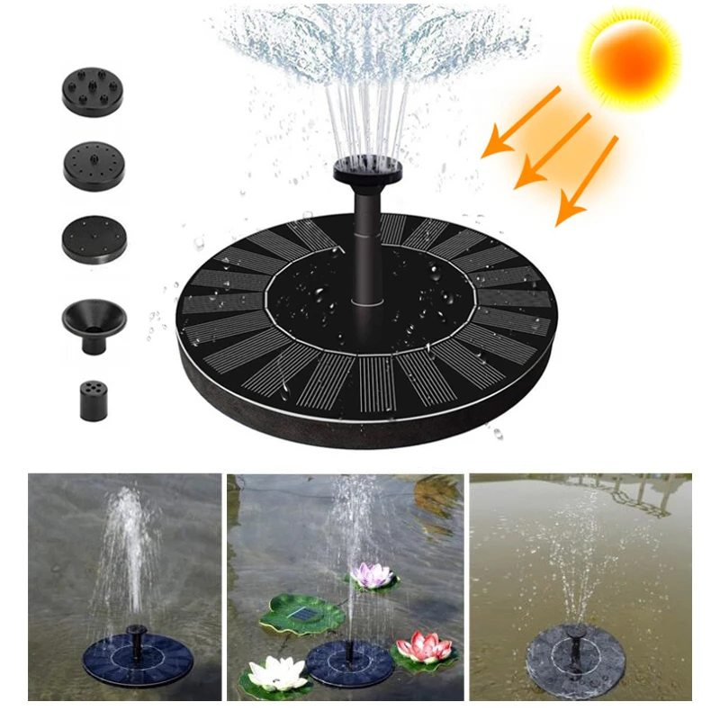 

Мини-фонтан на солнечной батарее, пруд, водопад, садовый фонтан, украшение, уличная птица, для ванной, на солнечной батарее, плавающий водяно...