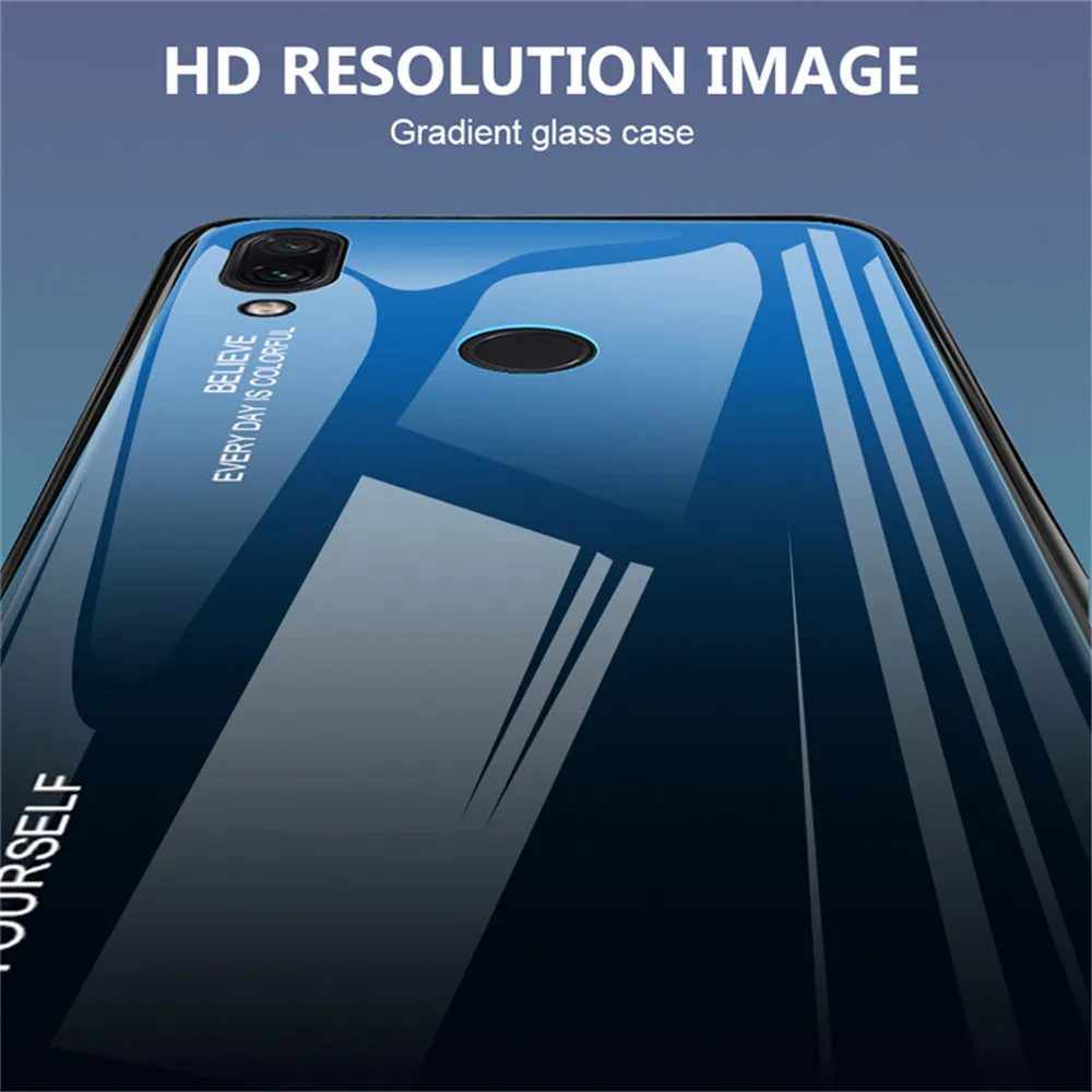 Градиентный чехол из закаленного стекла для Xiao mi Red mi Note 7 5 8 Pro 8T 8A 7A 6A mi 9T A3 Pocophone F1 чехол на красный mi Note 7 8 Pro Чехол