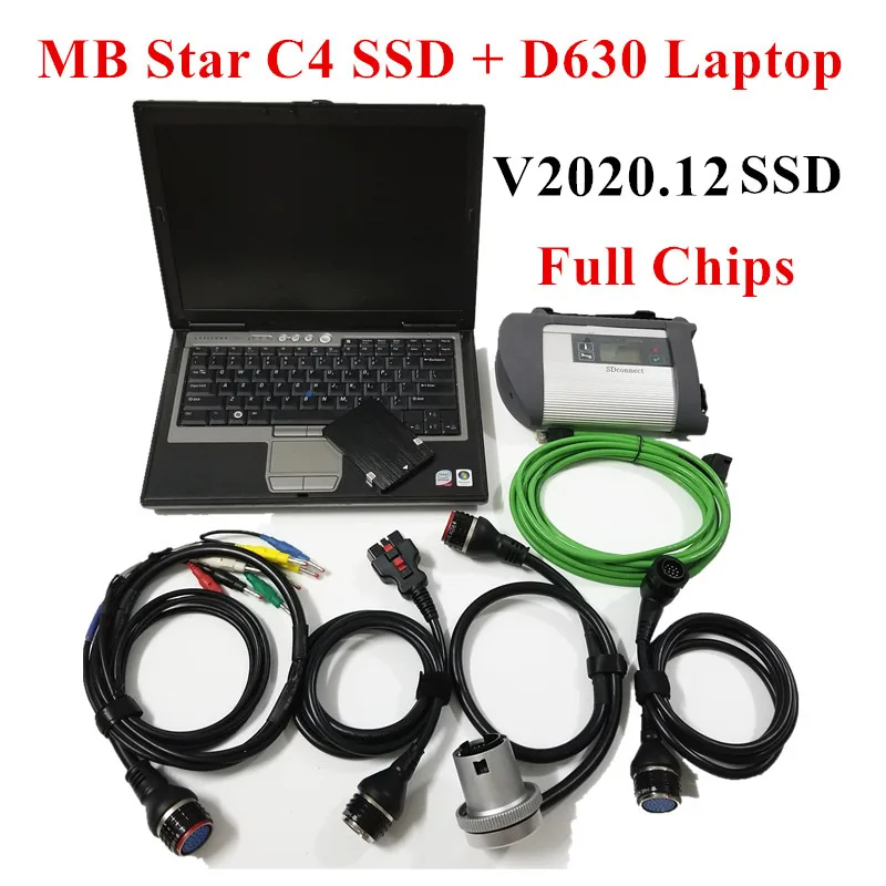 MB Star C4 SD Connect + SSD 2020 12 с диагностикой ноутбука D630 4G Компактный Диагностический