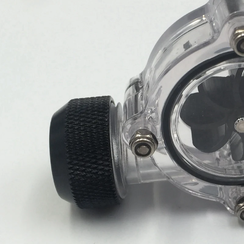 G1/4 дюйма индикатор потока основной корпус с чёрным лезвием матовый черный Pc