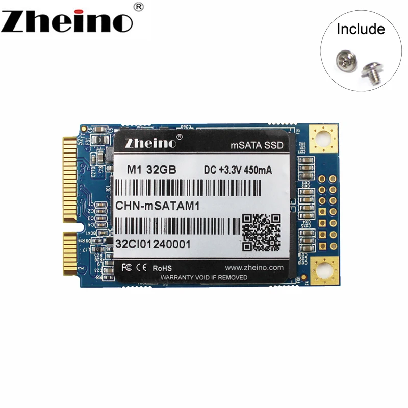 Zheino mSATA SSD 32 Гб 64 Внутренний твердотельный накопитель для ноутбука и настольного