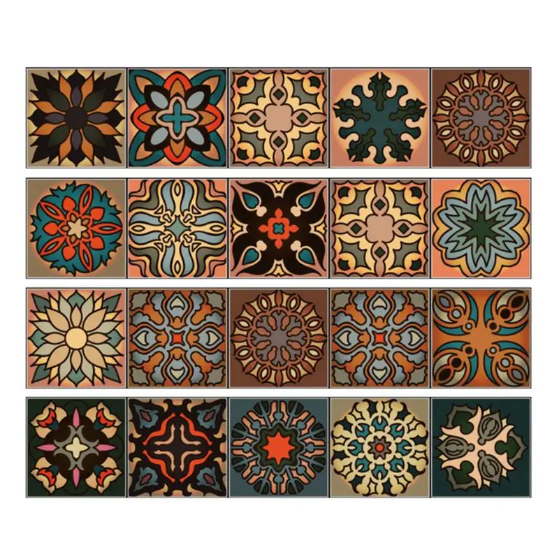 4 шт. керамическая плитка наклейки марокканский стиль ПВХ стены пастеры двери