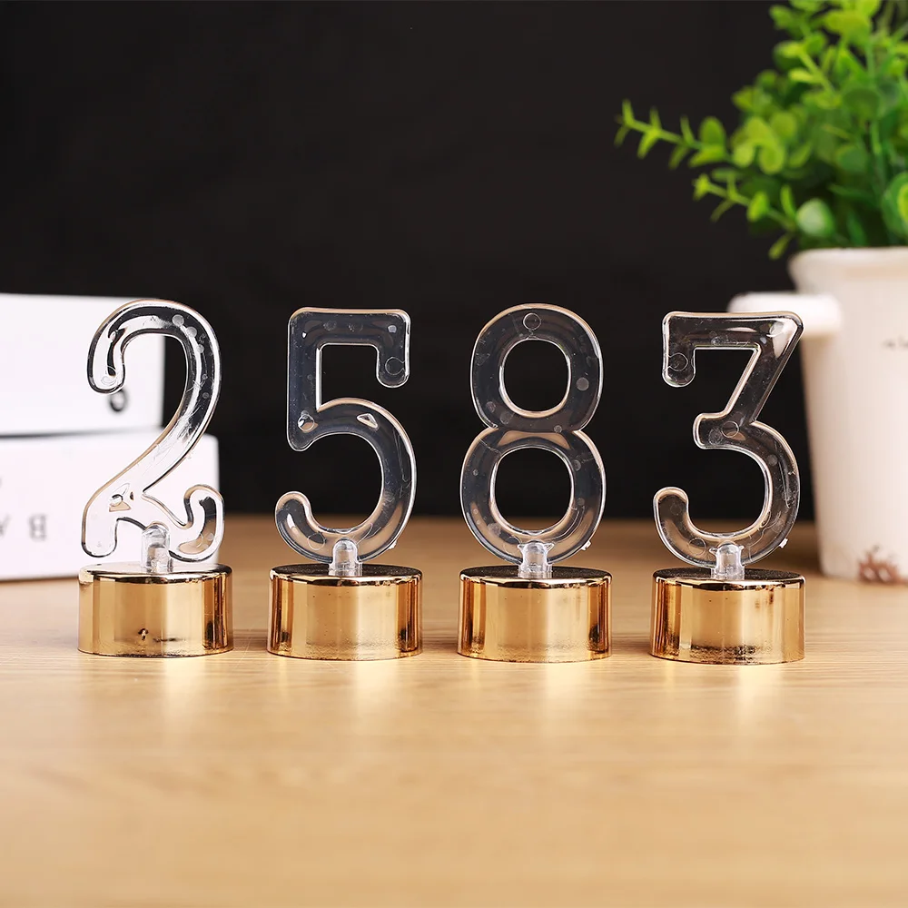 Светильник для свечей с цифрами романтичный электронный светодиодный