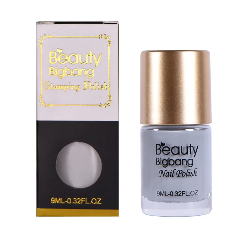 BeautyBigBang 6 бутылок 9 мл стемпинг ногтей Покрытие набор красочная печать лак для пластина для стемпинга для нейл-арта лак для ногтей