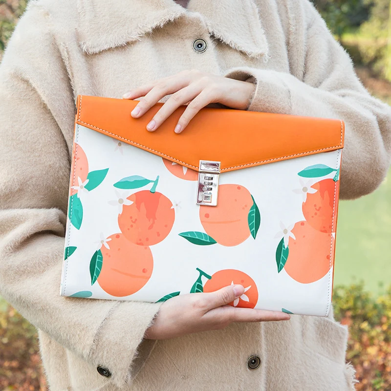 Папка А4 с замком сумка-Органайзер для документов фламинго чехол из