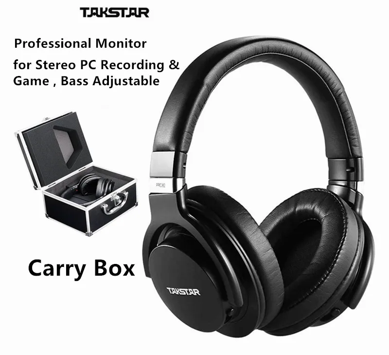 Оригинальные Takstar PRO82 / pro 82 профессиональные мониторные наушники HIFI гарнитура для стерео ПК записи и игры, бас регулируемые