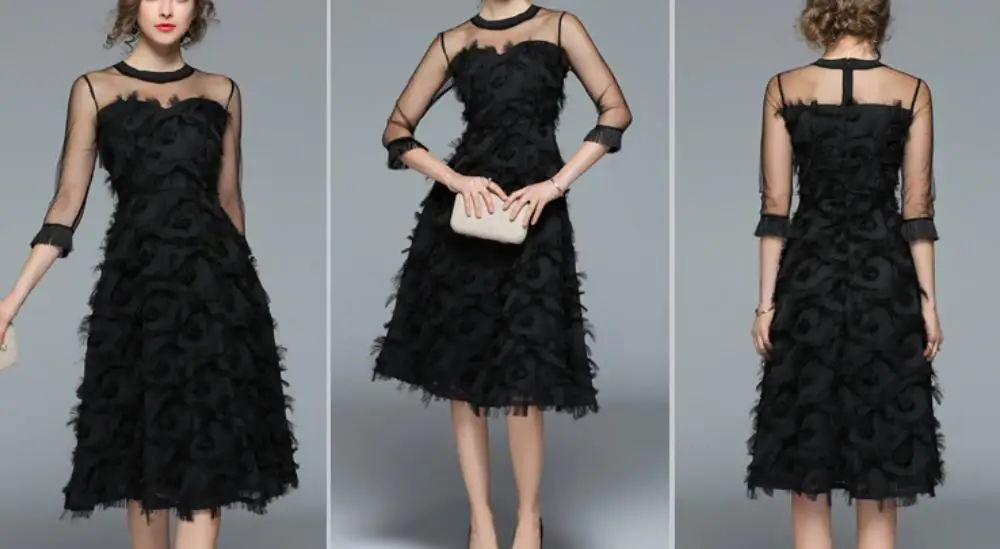 Роскошные женские вечерние платья новое поступление 2019 осеннее винтажное платье