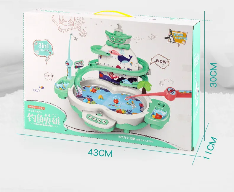 

Children's Fishing Toys Music Lighting Maglev Track Fishing Toy Suit Parent-child Interactive Education Study Toys Game Gifts