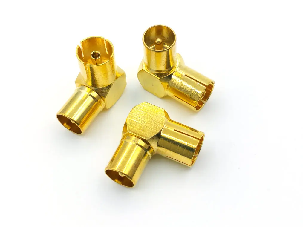 2 шт. медь позолота латунь IEC PAL DVB T ТВ штекер Адаптер Папа мама|Соединители| |