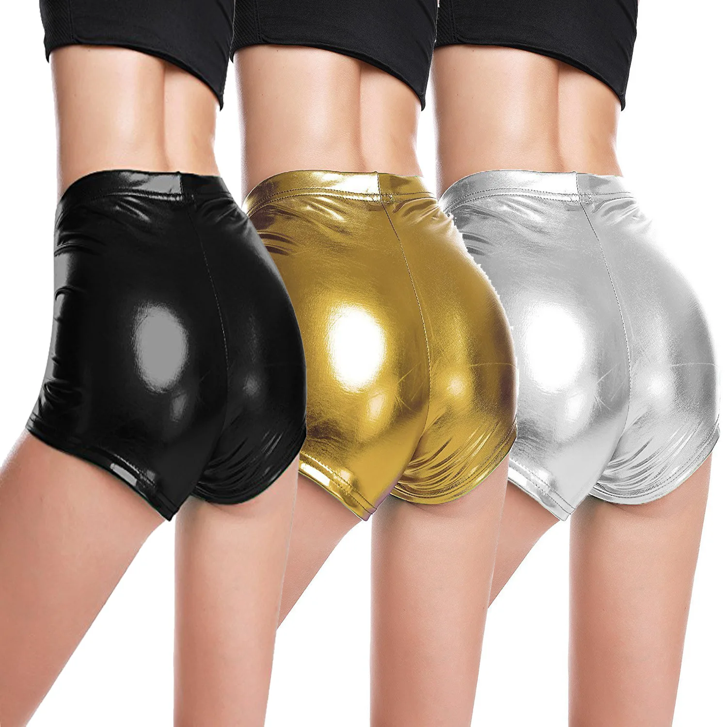 2022 New Sexy Party Patent Leather Shorts Stretch Patent Leather Stage Performance Pants Shorts Women Dropshipping