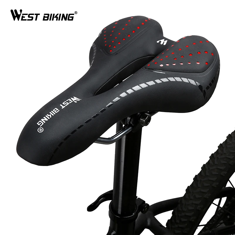 WEST BIKING велосипедное седло Удобная подушка MTB Аксессуары для велосипеда дышащее мягкое сиденье противоударное силикагель Полиуретановая подушка