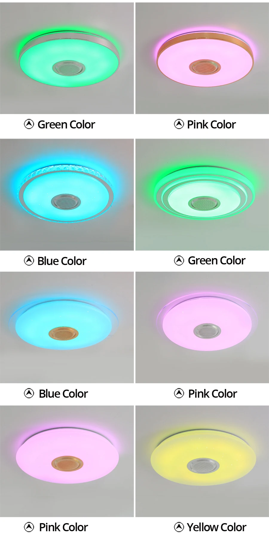 Музыкальный светодиодный потолочный светильник s RGB с приложением и пультом дистанционного управления, потолочный светильник для спальни 25 Вт 36 Вт 52 Вт, светильник для гостиной, lampara de techo
