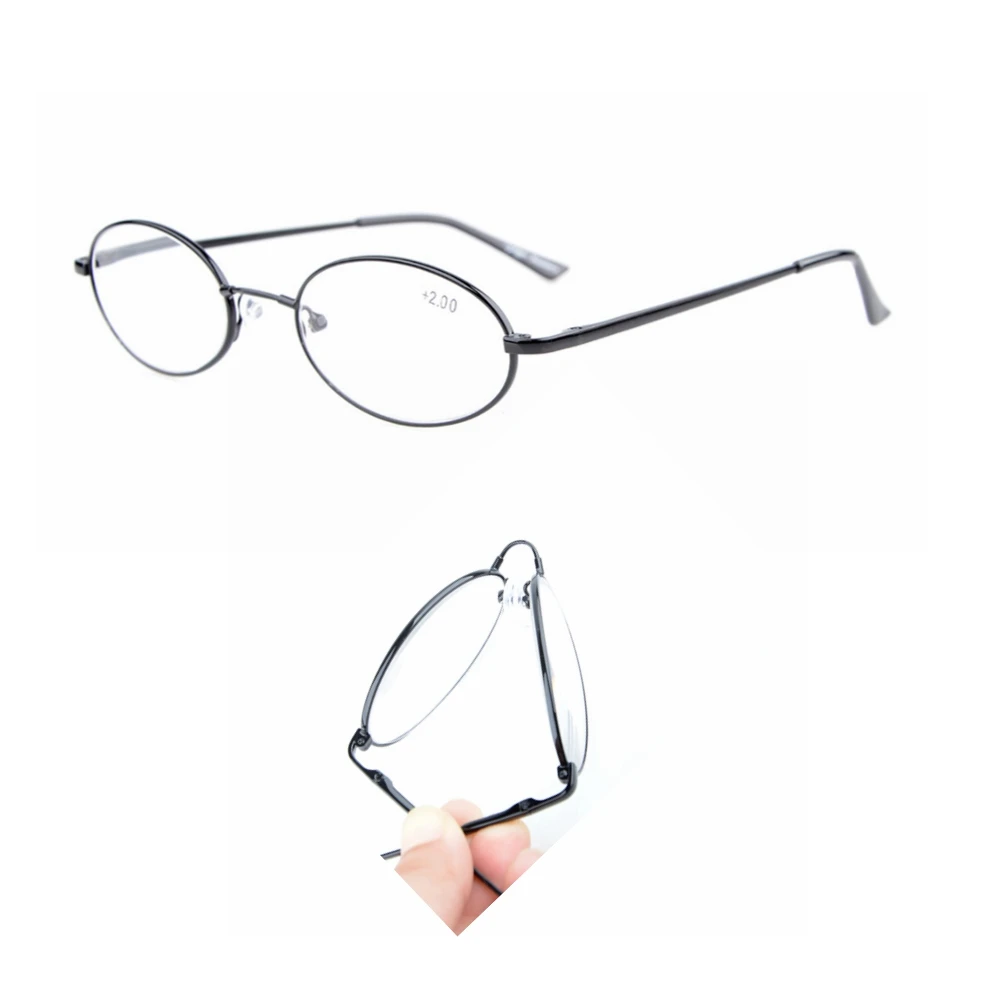 R1643 очки для чтения из титана с памятью пружинные петли овальные мужчин и женщин +