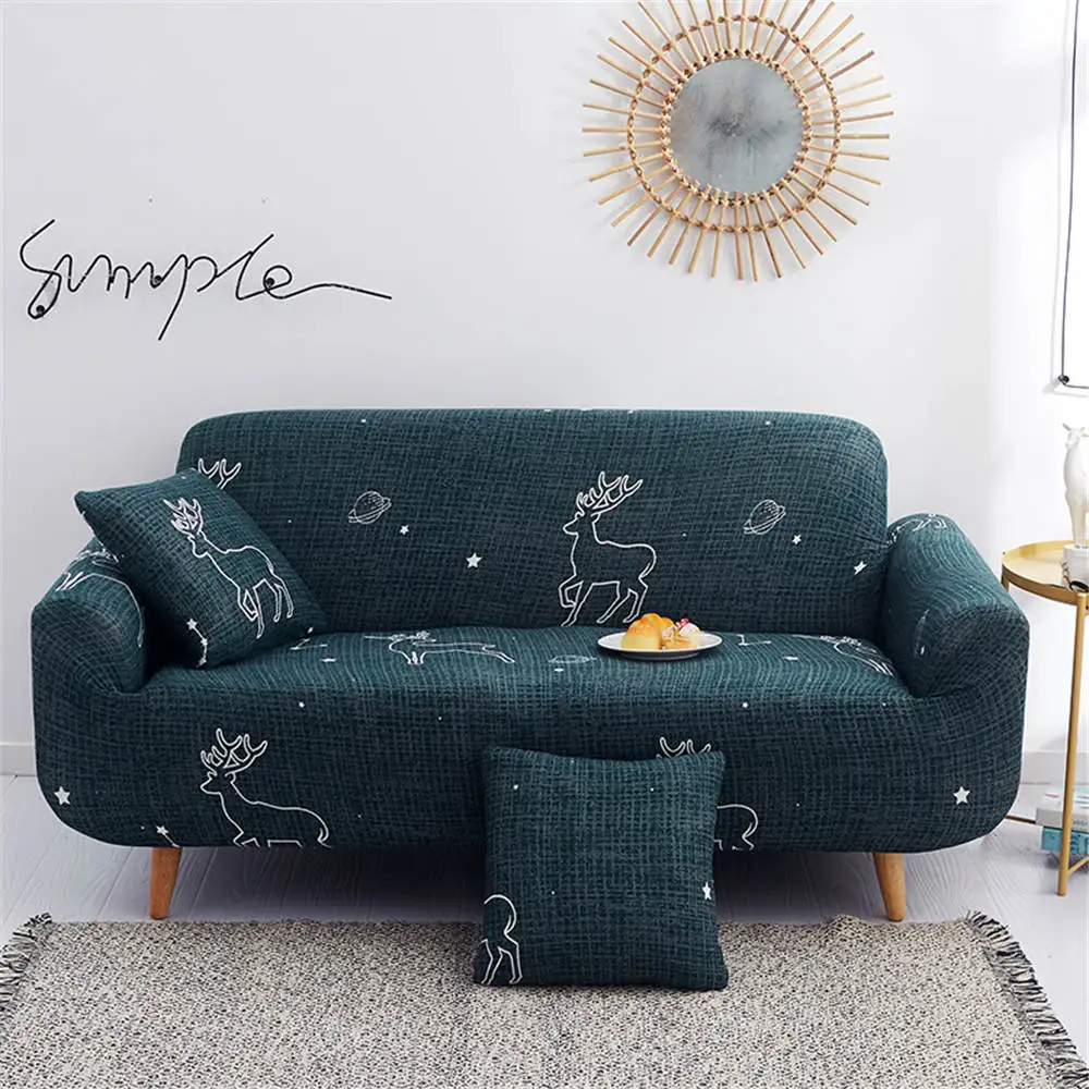 

Green Soft couch sofa covers with sheet pillow Winter warm corner sofa cover for living room of Furniture Protector