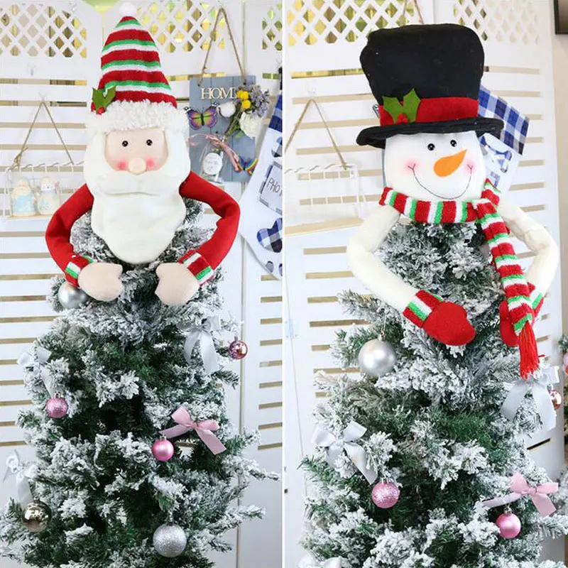 Рождественская елка Топ большой чехол Снеговик шляпа дерево украшения домашний
