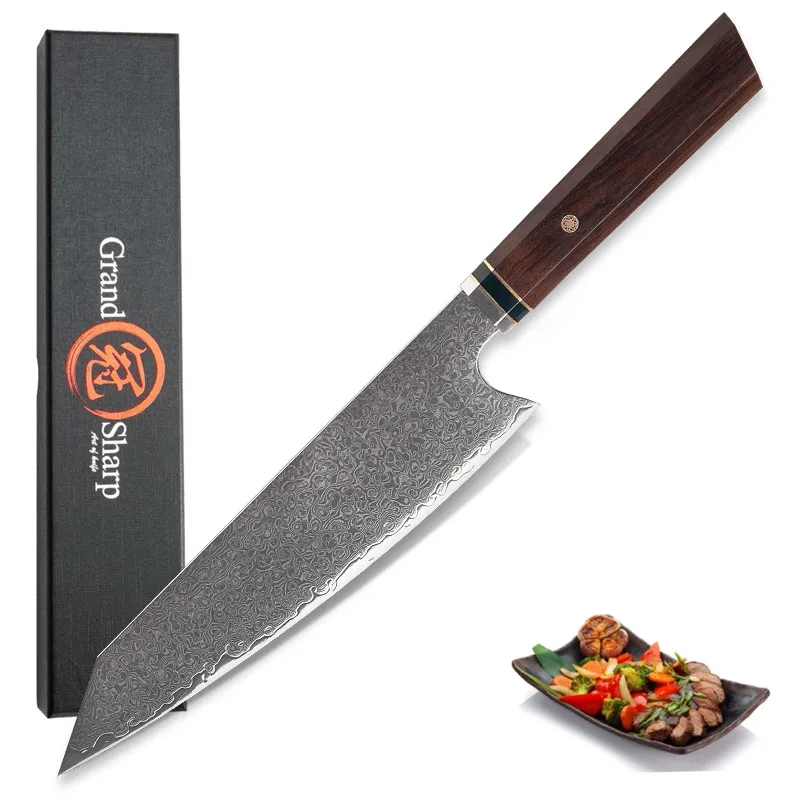 GRANDSHARP 8 2 ''кухонный нож vg10 японский дамасский стальной шеф повара 67 слоев