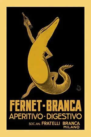 Холст постер из шелковой ткани фернет шанка Аллигатор аперитив Digestivo ликер