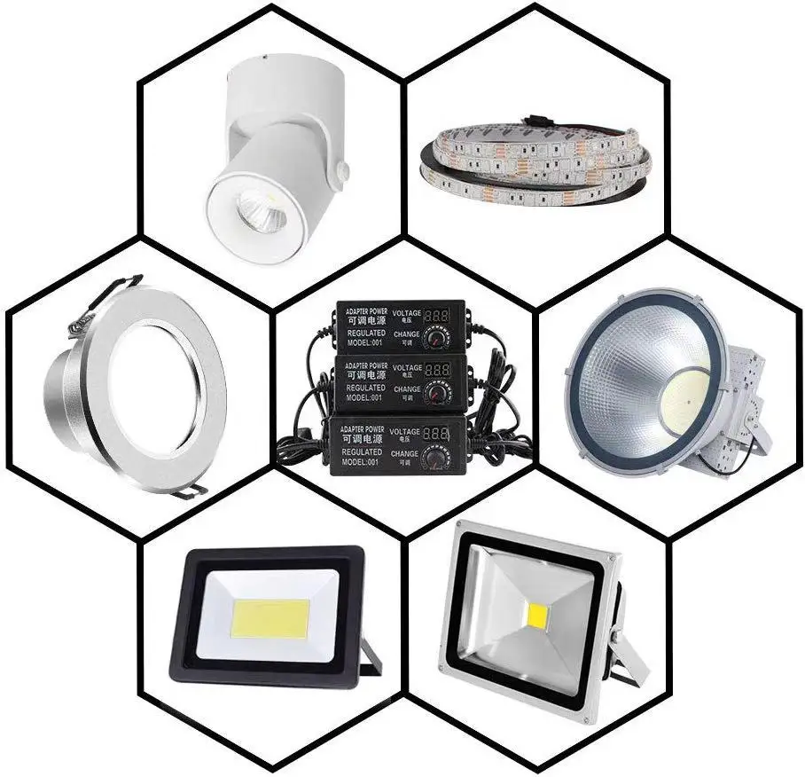 Регулируемый универсальный адаптер с дисплеем 3 24 В переменного/постоянного тока