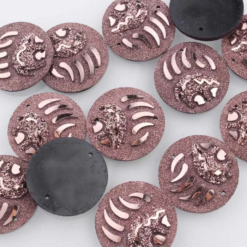 Драгоценные камни в виде медвежьего когтя из розового золота 25 мм круглые стразы