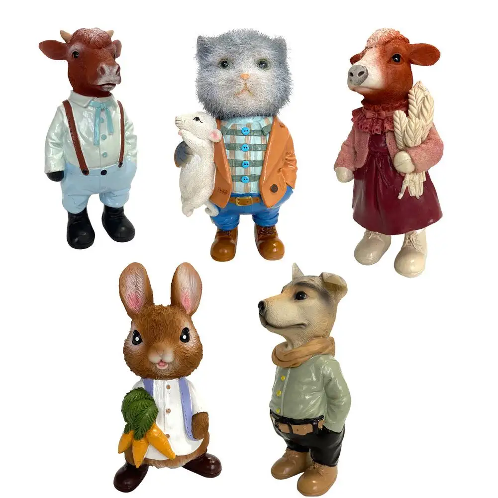 

Garden Animal Resin Statue Indoor Home or Office Art Decor Ornament Gift Outdoor Garden Decorations for Patio Yard Lawn Chr