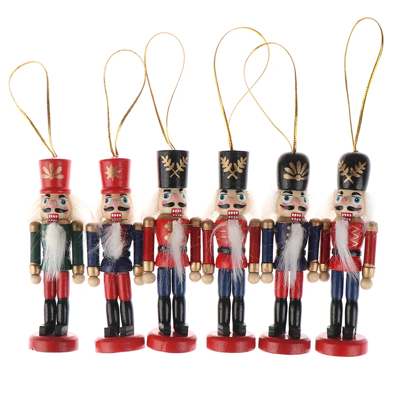 

1Pcs 10cm Wooden Nutcracker Soldier Christmas Decoration Pendants Ornaments Toys