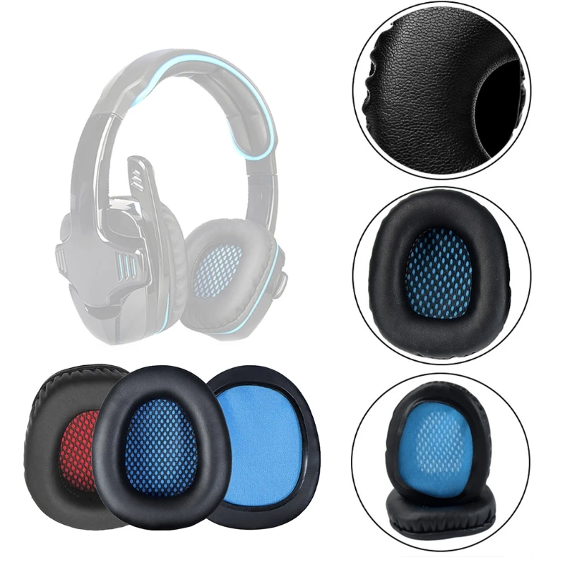 Leather Ear Cushion Sponge Earpads Compatible withSades SA-902 SA-903 Headset Spare Part Soft to Wear Memory Foam QW | Электроника