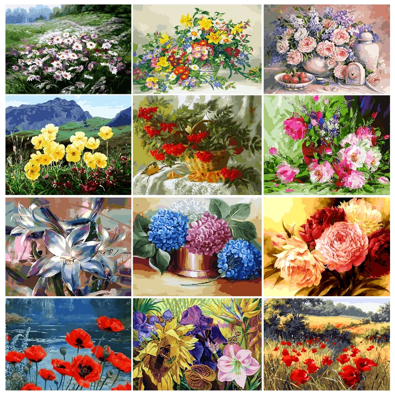 Набор для рисования масляными красками по номерам на холсте | Дом и сад