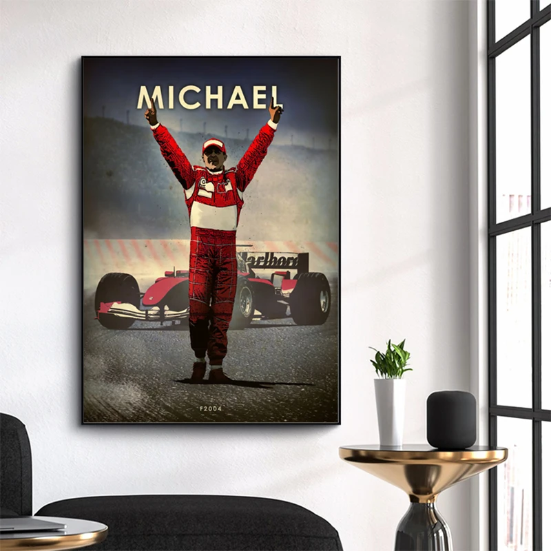 

Vintage F1 Legendary driver Ayrton Senna Michael Lewis Colin Wall Art Posters and Prints Canvas Painting Living Room Home Decor