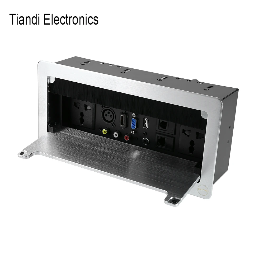 Мультимедийная офисная раскладная настольная розетка с кисточкой универсальное