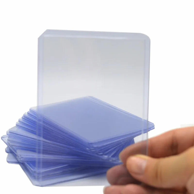 2550100pcs holder toploaders and clear sleeves for collectible trading basketball sports cards 35pt rigid plastic storage bag free global shipping