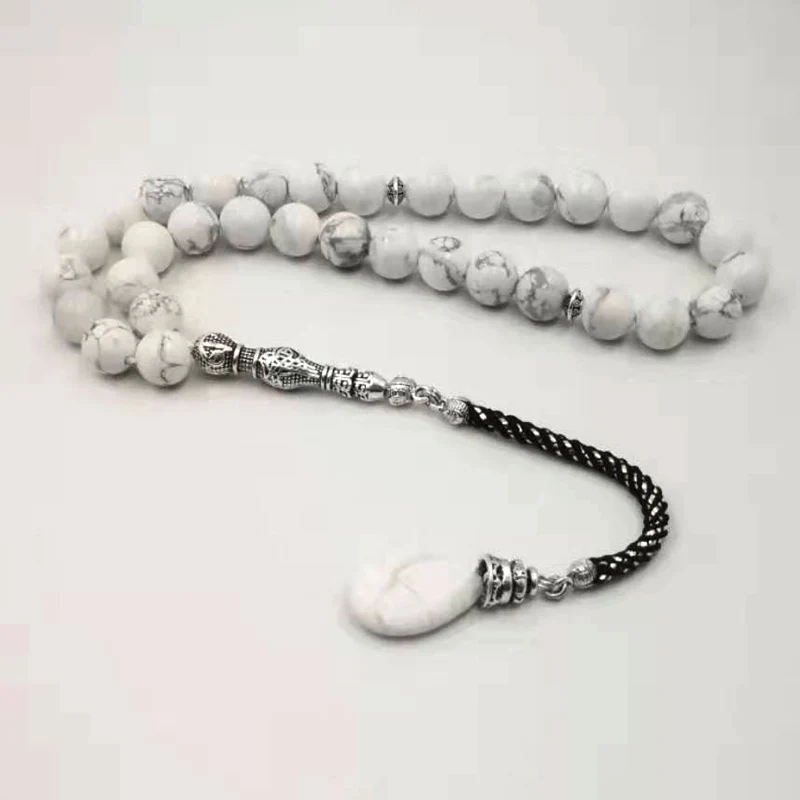Hoolite STONE turquises Tasbih мусульманский четок из натурального камня misbaha молитвенные
