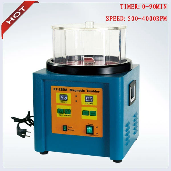 

Time Tumbling 0-90min Capacity 1100g Jewelry Polishing Machine Magnetic Tumbler Jewelry Machine