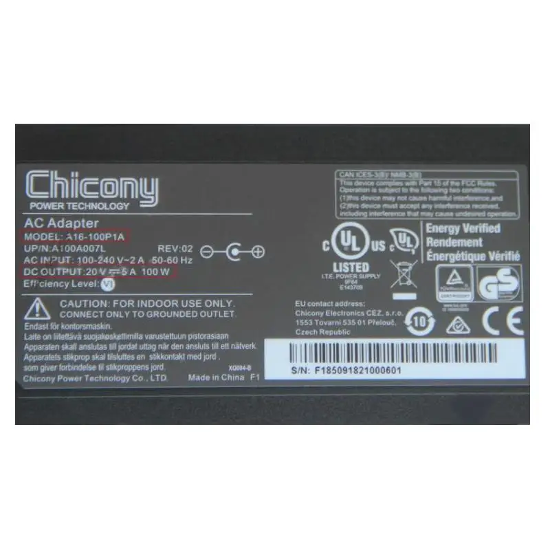 Оригинальное зарядное устройство-адаптер переменного тока для подключения