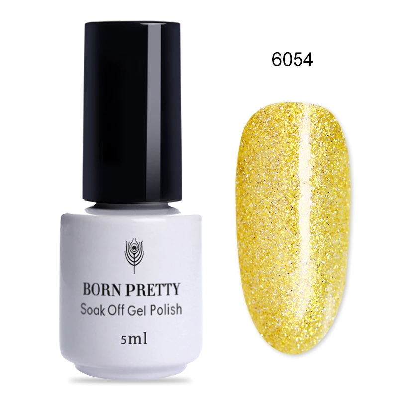 6054 BORN PRETTY чистый цветной гель для ногтей, лак для ногтей, цветной лак для ногтей, отмачиваемый УФ светодиодный Гель-лак, базовое верхнее покрытие, 6 мл для маникюра своими руками - Цвет: 6054