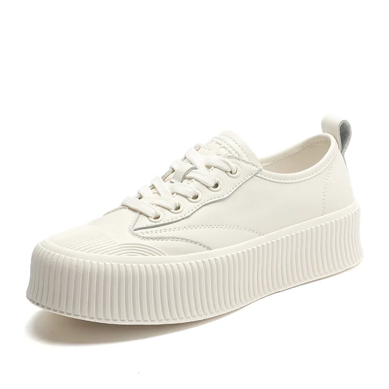 

Women Chunky Sneakers Fashion Casual Shoes Woman Comfortable Split Leather Flats Platform Sneakers Chaussure Femme 2022 NEW