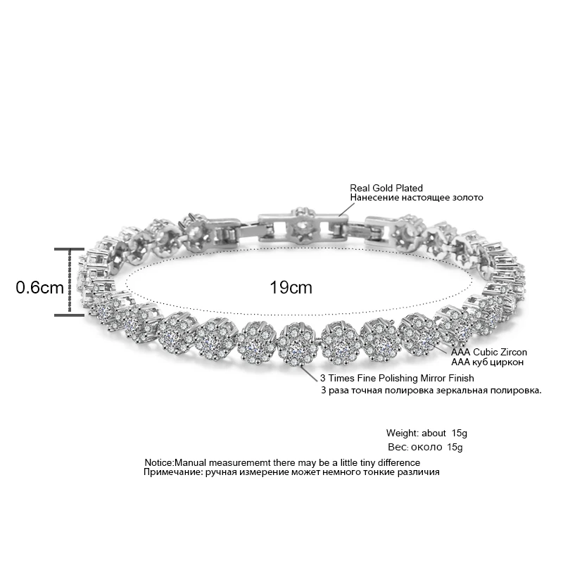 ZAKOL модные браслеты из розового золота с цветами и цепочкой для женщин женские