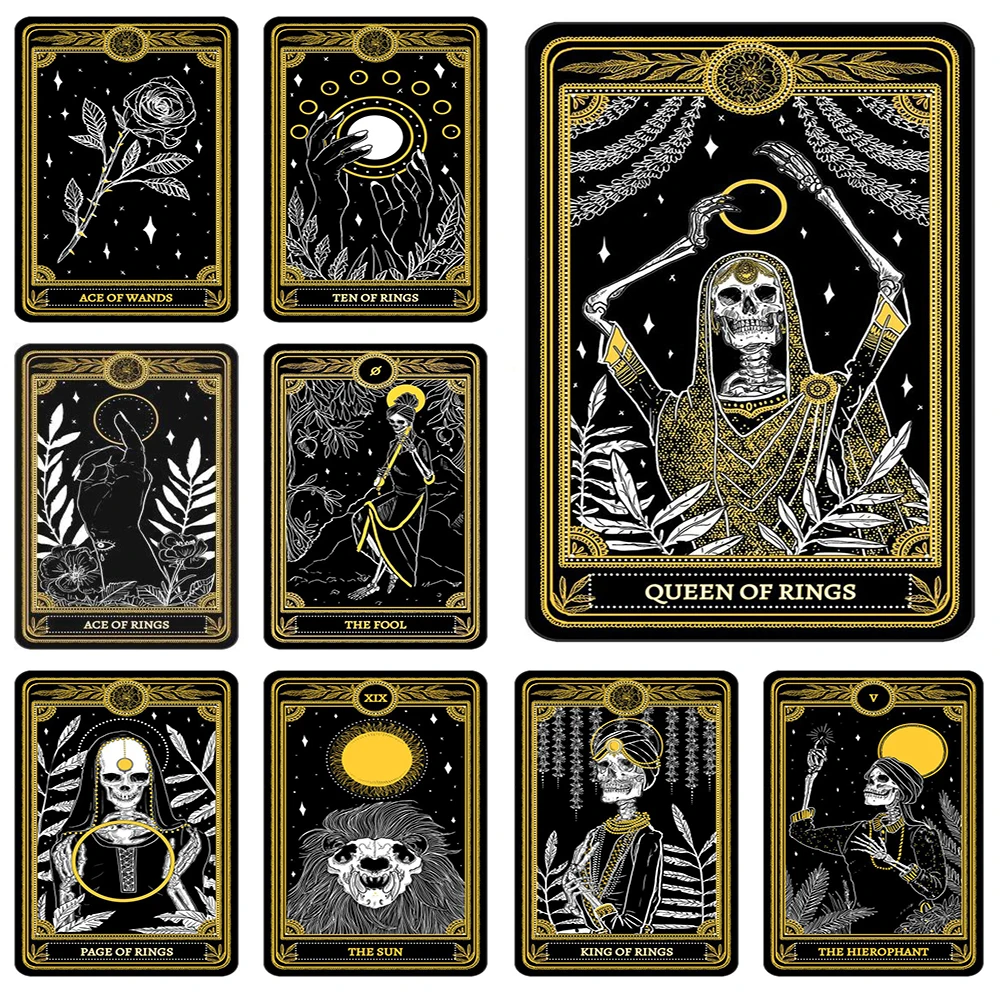 

Queen of Rings Skeleton The Sun Tarot Wall Pictures For Living Room Nordic Poster Wall Art Canvas Painting Home Decor Unframed