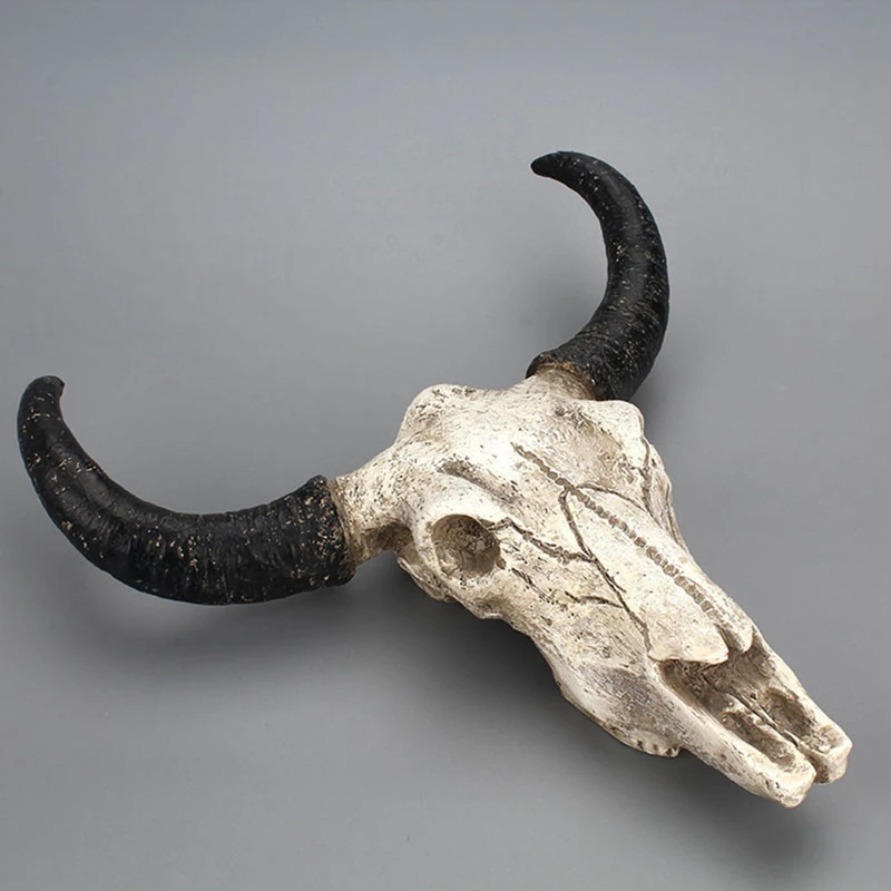Настенное украшение в виде головы коровы Longhorn из смолы 3D фигурки животных