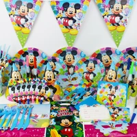 disney disposable tableware paper napkins birthday party theme package dessert table layout children supplies backpack balloon