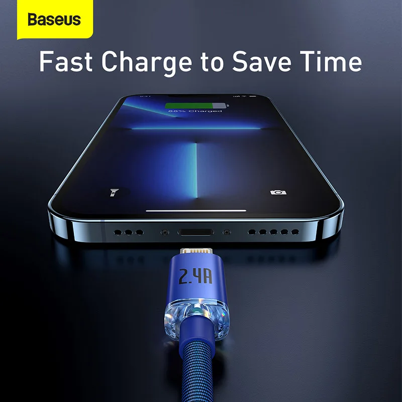 USB-кабель Baseus для iPhone 13 12 11 Pro Max X 8 7p 6s 2 4 А быстрая зарядка | Мобильные телефоны и