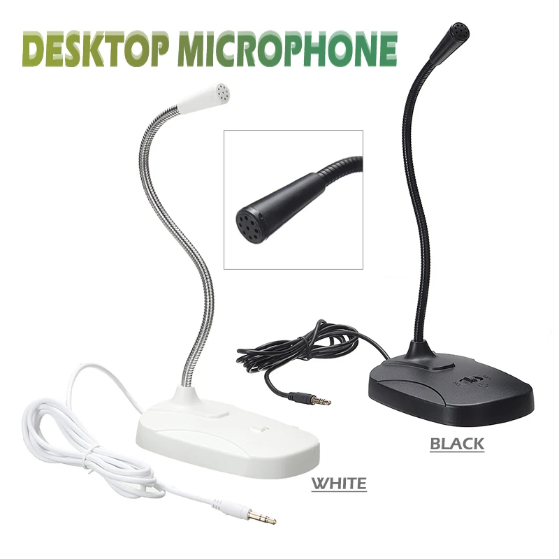 

Mayitr 1pc Portable Flexible Laptop Desktop Microphone 3.5mm Jack Office Meeting Chatting Notebook Microphones