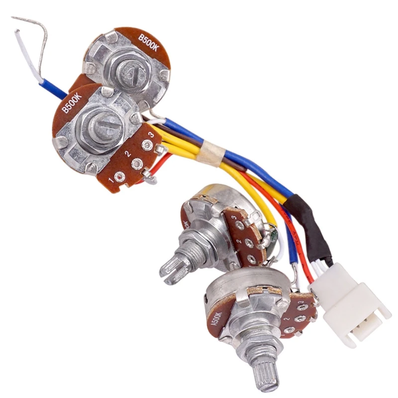 lp elektrische gitarre pickups schaltung kabelbaum 2t2v 500k töpfe 3 weg schalter für gibson les paul stil gitarre free global shipping