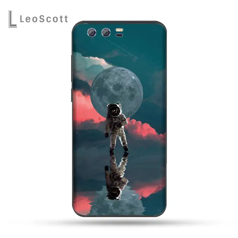 

Space Moon Astronaut Phone Case For Huawei Honor view 7a5.45inch 7c5.7inch 8x 8a 8c 9 9x 10 20 10i 20i lite pro