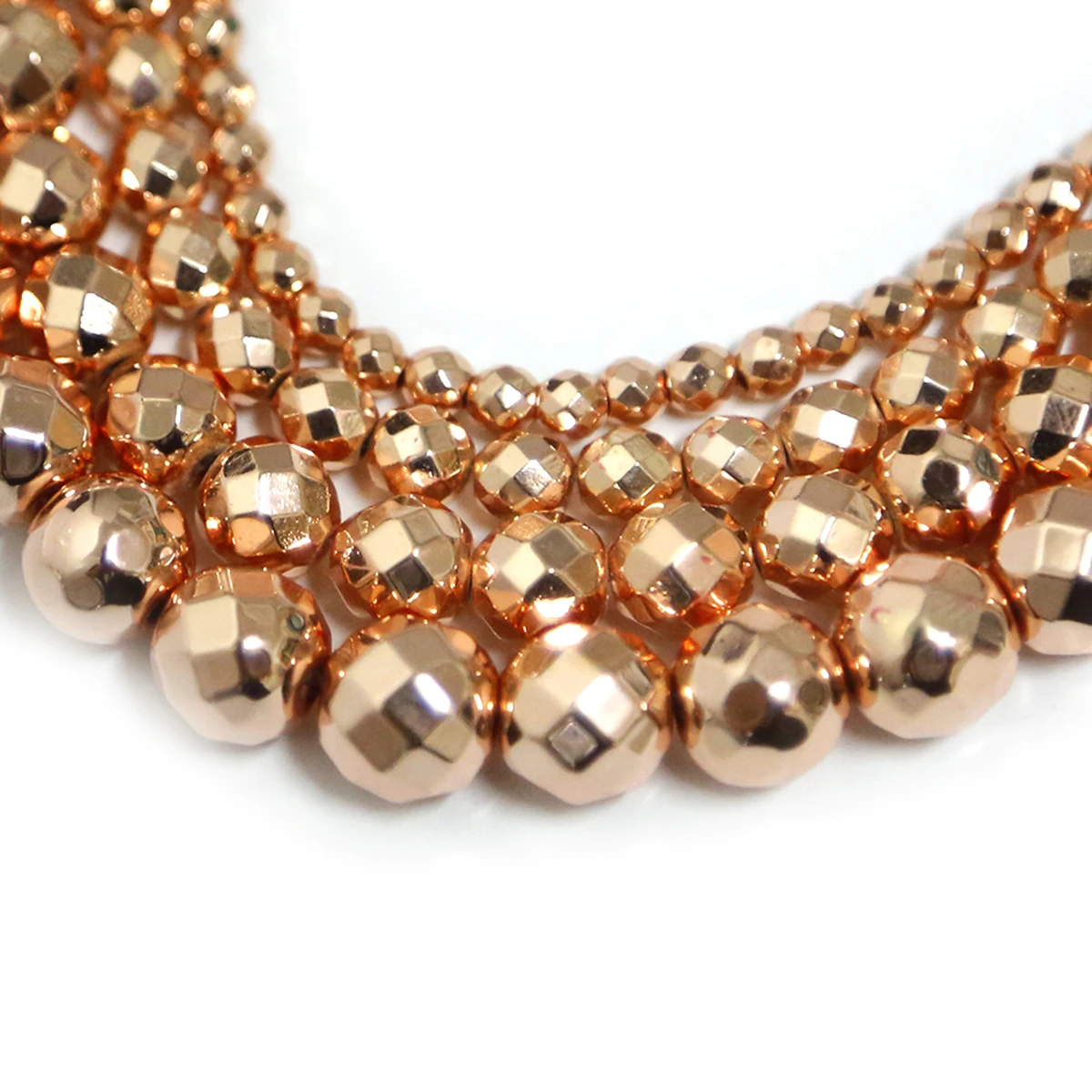 Бусины Из гальванического розового золота и черного камня для изготовления