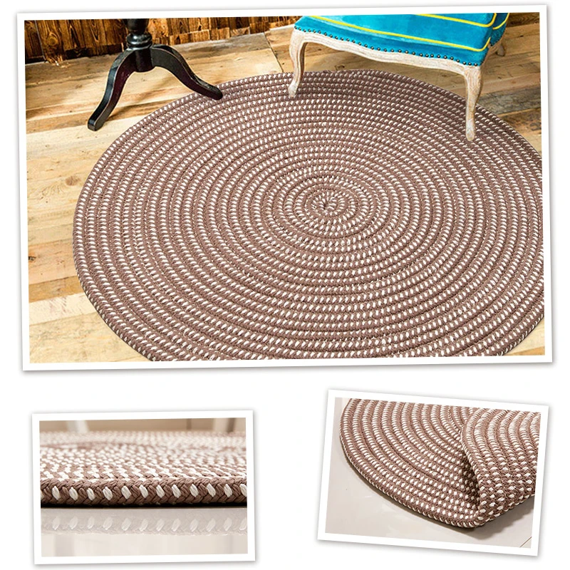 Ручная вязка ковриков Круглое Плетеное Кресло Декоративная подушка для йоги Жилые помещения Раздевалка Ковровое покрытие для пола Веб-знаменитость Татами Ковер для дома.