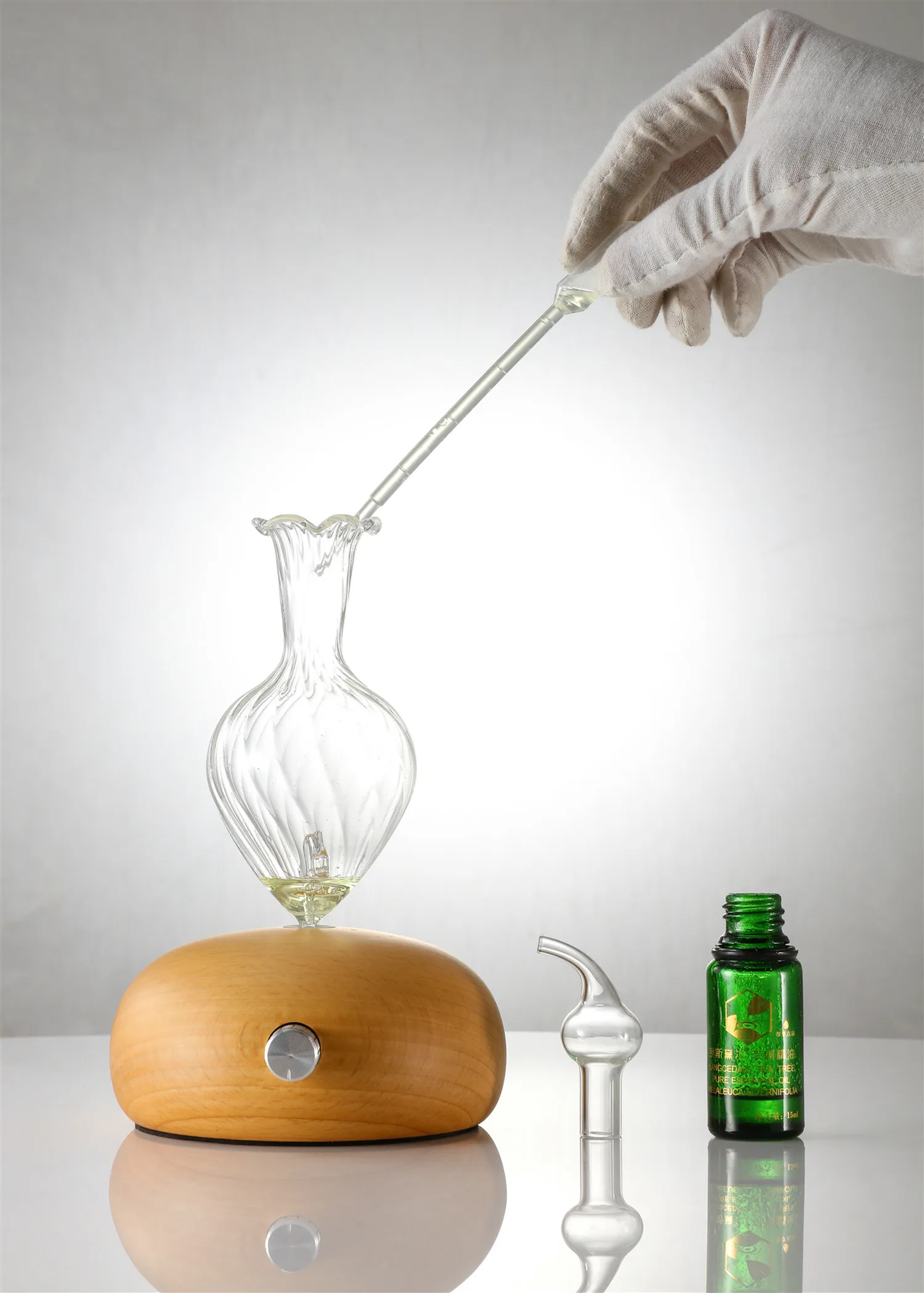 Небулайзер для эфирных масел без воды распылитель деревянного стекла